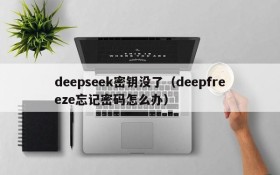 deepseek密钥没了（deepfreeze忘记密码怎么办）