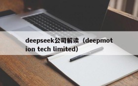 deepseek公司解读(deepmotion tech limited)