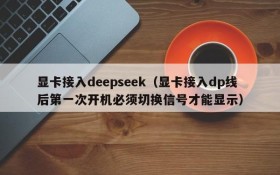 显卡接入deepseek（显卡接入dp线后第一次开机必须切换信号才能显示）