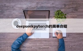 deepseekpytorch的简单介绍