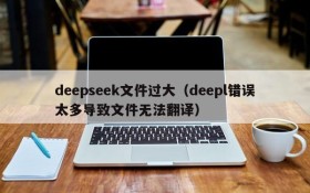 deepseek文件过大（deepl错误太多导致文件无法翻译）