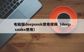 电脑版deepseek使用视频(deep snake使用)