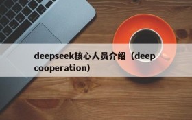 deepseek核心人员介绍(deep cooperation)