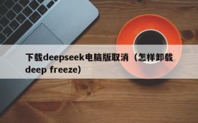 下载deepseek电脑版取消(怎样卸载deep freeze)