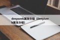 deepseek英文介绍（DeepSeek英文介绍）
