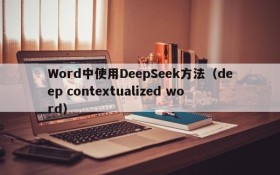Word中使用DeepSeek方法(deep contextualized word)