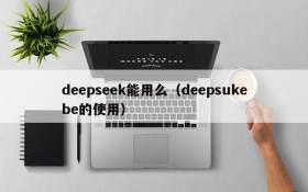 deepseek能用么（deepsukebe的使用）