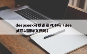 deepseek可以识别PDF吗(deepl可以翻译文档吗)