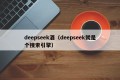 deepseek酒（deepseek就是个搜索引擎）