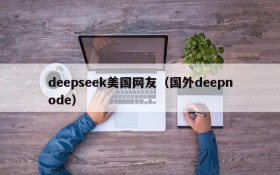 deepseek美国网友(国外deepnode)