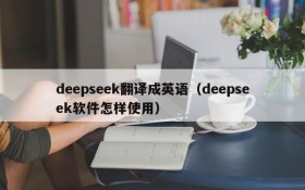 deepseek翻译成英语(deepseek软件怎样使用)