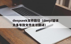 deepseek文件路径(deepl错误太多导致文件无法翻译)