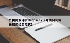 外国网友评价deepseek(外国网友评价赠药拉贝后代)