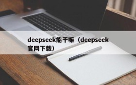 deepseek能干嘛（deepseek官网下载）