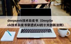 deepseek技术白皮书(DeepSeek技术白皮书穿透式AI的十大创新法则)