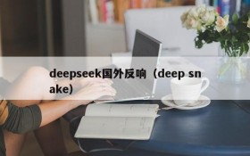 deepseek国外反响（deep snake）