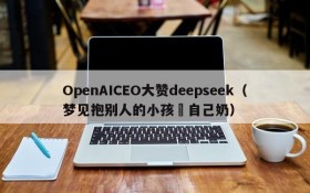OpenAICEO大赞deepseek（梦见抱别人的小孩暍自己奶）