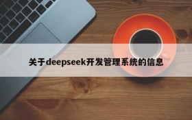 关于deepseek开发管理系统的信息